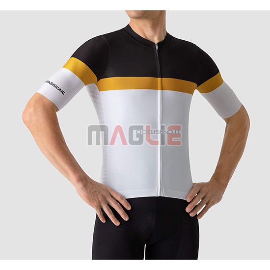 Maglia La Passione Manica Corta 2019 Nero Giallo Bianco - Clicca l'immagine per chiudere